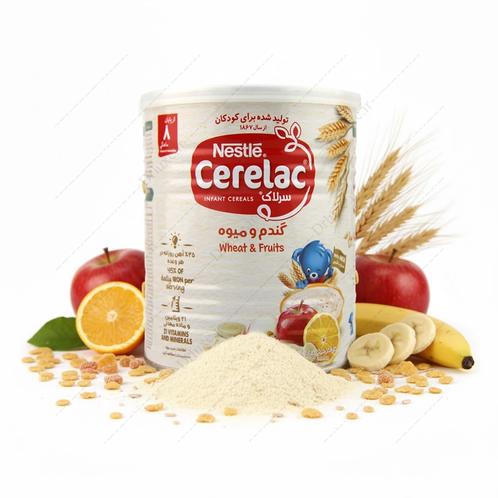 قیمت و خرید سرلاک گندم و میوه همراه شیر نستله 400 گرم - دکتر لوکس